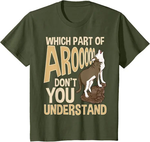 Vista 12 de What Part Of Aroooo Don't You Understand Husky - Camiseta para perro, Negro, S
