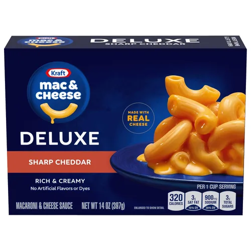 Vista 11 de Kraft Deluxe - Macarrones con queso de cuatro quesos (caja de 14 onzas)