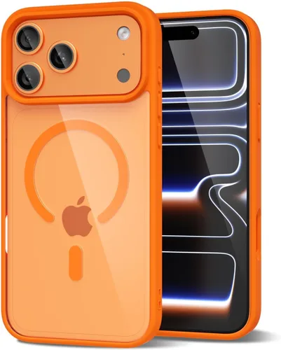 Vista 28 de oakxco Funda magnética transparente compatible con Magsafe, bonita funda delgada y transparente de poliuretano termoplástico no amarillenta, carcasa