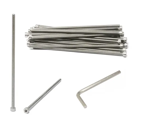 Vista 230 de iexcell Kit de tornillos de cabeza hexagonal de acero inoxidable 304, 100 unidades M2 x 0.157 in, paso de rosca de 0.016 in