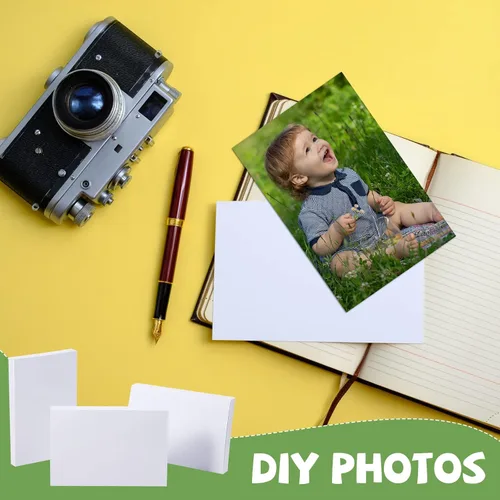 Vista 6 de Fuutreo 200 hojas de papel fotográfico brillante 4 x 6 pulgadas 200 g/m² para impresora, papel fotográfico blanco para impresora de inyección