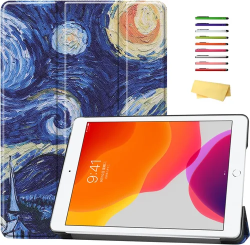 Vista 17 de Funda para Apple iPad 10.2 de 9ª/8ª/7ª generación (2021/2020/2019) con función de encendido y apagado automático, ultra fina y ligera, soporte