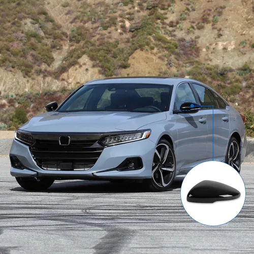Vista 7 de 1 par de cubiertas para espejos laterales negros Compatible con Honda Accord 2018 2019 2020 2021 2022 Honda Accord Touring y Touring Hybrid