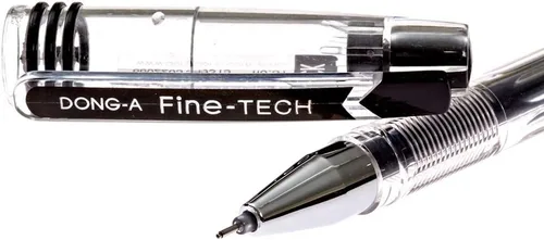 Vista 4 de DONG-A Fine-Tech Excellent Writing, bolígrafos de tinta de gel de 0.012 in, color negro (paquete de 12)