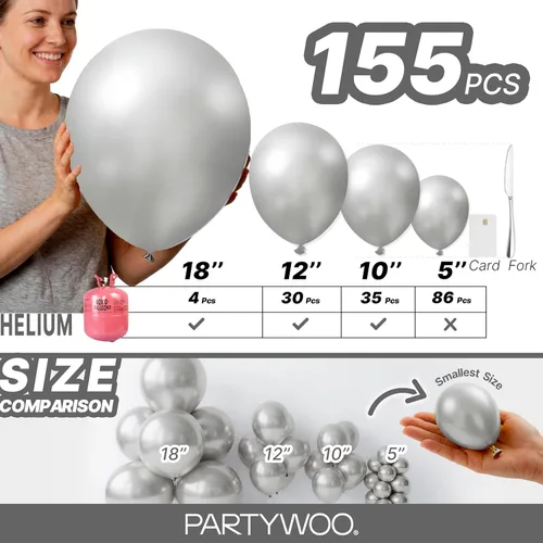 Vista 263 de PartyWoo 50 globos de látex color piel albaricoque, globos de helio boho de Albaricoque-f05