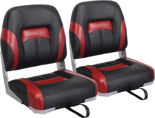 Vista 17 de Leader Accessories Un par de asientos plegables Elite para barco de pesca con respaldo bajo/alto (2 asientos)