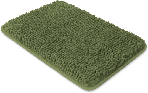 Vista 177 de Yeaban Alfombra de pasillo de baño de 24 x 72 pulgadas, antideslizante, alfombra de baño larga de felpilla gruesa, absorbente y lavable, alfombra