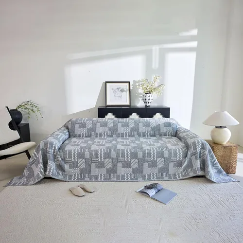 Vista 26 de DREAMINGO Funda de Sofá de Chenilla Beige Bohemia Geométrica Jacquard para Sofá de 3 Cojines Antideslizante Seccional Forma de L para Perros