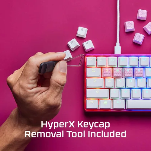 Vista 4 de HyperX Teclas de goma Kit de accesorios para juegos 19 teclas diseño inglés EEUU azul