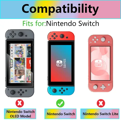 Vista 2 de ATESSON Pop Bubbles Silicone Case Compatible with Nintendo Switch 6.2, Anti-Anxiety Case for Kids and Adult (Red)