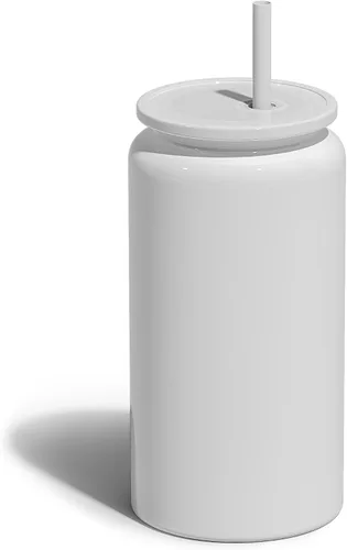 Vista 27 de Paquete de 6 vasos de 16 onzas, vaso aislado con popote, vaso de café
