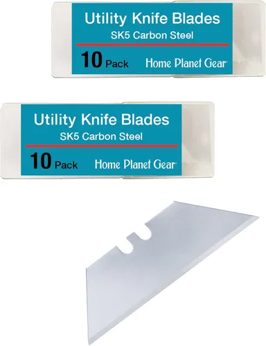Vista 10 de Cuchillas dentadas para cuchillo utilitario – Paquete de diez maquinillas de afeitar de sierra SK5 de alta resistencia para reemplazo de cortador