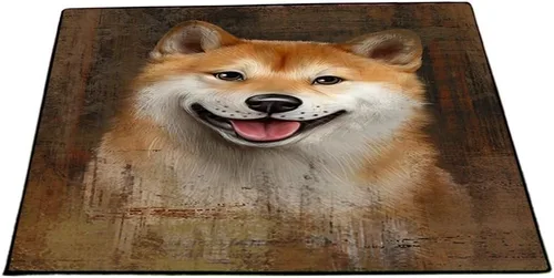 Vista 12 de Tapete antideslizante para puerta de mascotas, para interiores y exteriores del 4 de julio, para perros Shiba Inu, tapete lavable con retratos