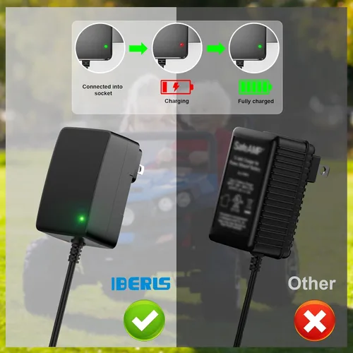 Vista 2 de Cargador compatible con ruedas eléctricas y batería superior naranja