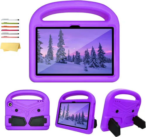 Vista 58 de Funda para tablet Kindle Fire 7 para niños (12.ª generación, versión 2022) con mango de pie de apoyo de forraje resistente, espuma EVA suave, a