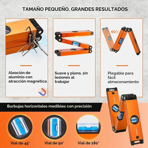 Vista 3 de SakerPlus - Herramienta de nivel plegable de 24 pulgadas
