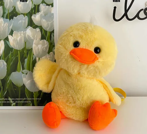 Vista 7 de Lefe Liee Bolsa de peluche de pato, linda mochila de felpa de pato para adultos, accesorios de decoración para adultos, kawaii único y divertido