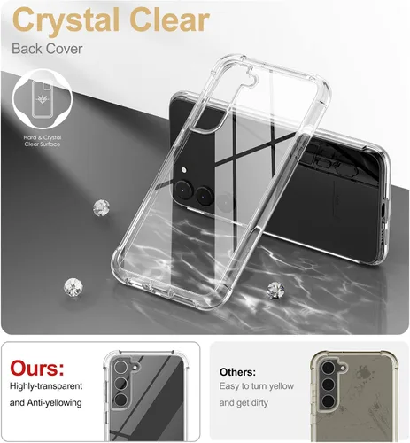 Vista 3 de SURITCH Funda transparente para Samsung Galaxy S23+ Plus de 6.6 pulgadas (solo protector de pantalla), [protector de pantalla integrado] carcasa