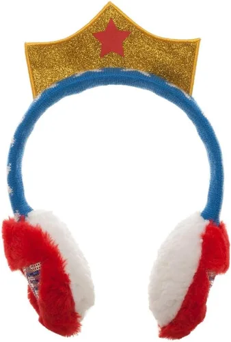 Vista 2 de Bioworld DC Comics Wonder Woman - Orejeras de lentejuelas con tiara