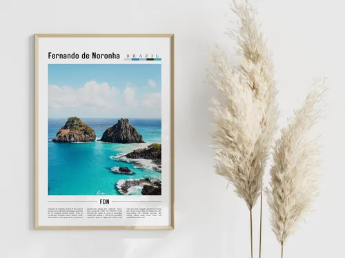 Vista 5 de Póster de Fernando De Noronha, impresión de Fernando De Noronha, arte de pared, impresión de viaje, pintura al óleo, póster de pintura al óleo, 507