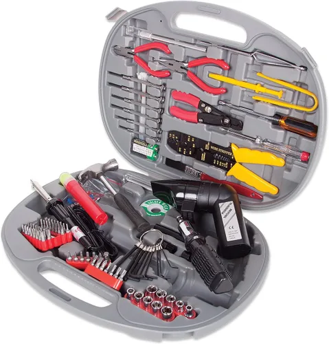 Vista 5 de Manhattan Kit de herramientas para técnicos, 145 piezas (530217) Computer repair set with 57 interchangeable ends, screwdrivers, pliers, wire
