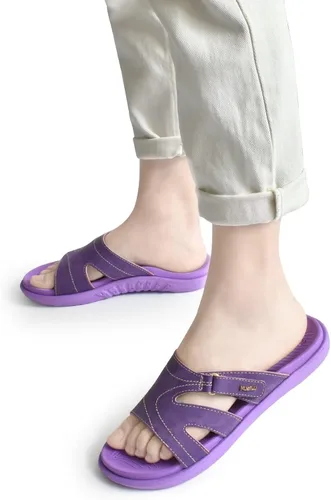 Vista 7 de KuaiLu - Sandalias ortopédicas de moda para mujeres, ligeras, tipo tenis deportivos, con plantilla de goma suave. Sandalias con cierre tipo slip-on