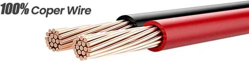 Vista 2 de Cable de alimentación de CC, cable de alimentación de 14 AWG CC de 0.217 in x 0.083 in macho a cable desnudo, cable de reparación de cable