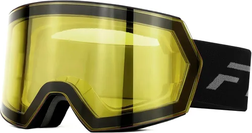 Vista 9 de FMY - Gafas de esquí para hombres, mujeres y jóvenes - Gafas de snowboard y esquí con protección antivaho UV400 para adultos
