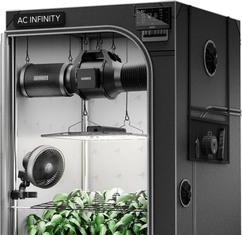 Vista 12 de AC Infinity Sistema de Cultivo AI Compacto 2x2, Kit de 1 Planta con Controlador AI de Autoaprendizaje, Flujo de Aire Dinámico y Control