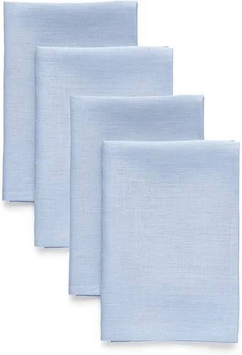 Vista 163 de Solino Home Juego de 4 manteles individuales blancos de 100 % lino puro de 14 x 14 pulgadas para invierno, San Valentín, primavera, Pascua, Fete