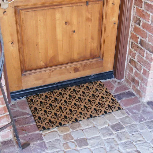 Vista 4 de Rubber-Cal St. Germaine Fleur de Lis - Tapete para puerta, 18 x 30 pulgadas