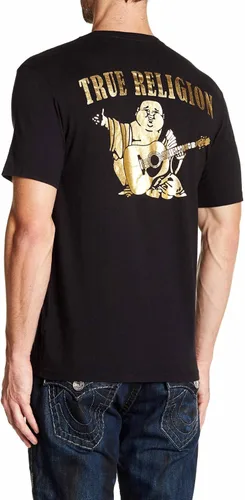 Vista 2 de True Religion Men's Big Buddha Metallic Short Sleeve Tee