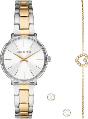 Vista 6 de Michael Kors Pyper - Reloj de acero inoxidable para mujer, con correa de acero, cuero o silicona