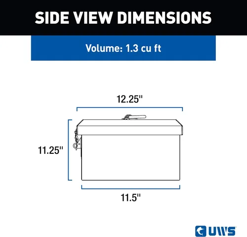 Vista 3 de UWS EC20111 Caja de herramientas de aluminio de pared pesada de 20 pulgadas