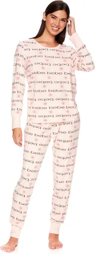 Vista 5 de bebe Conjunto de camisa de manga larga para mujer y pantalones de pijama ajustados para descansar