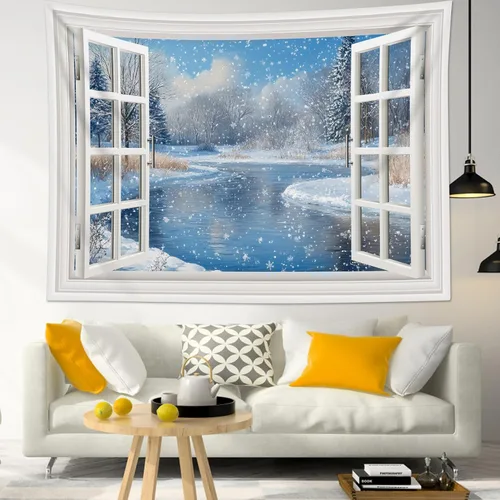 Vista 25 de HVEST Tapiz de mariposa para decoración de habitación, mariposas azules de fantasía en cielo estrellado, tapiz para colgar en la pared, tapiz negro