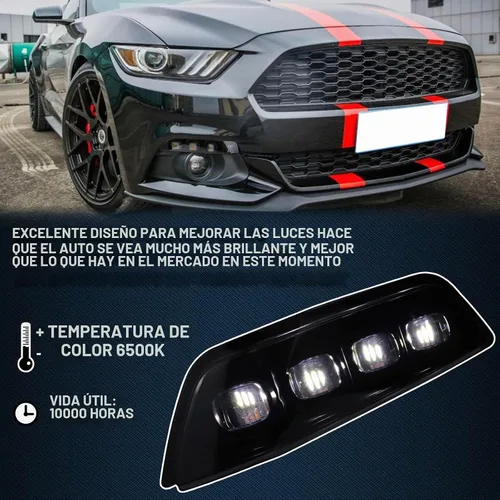 Vista 3 de Switchback Lámpara LED de Niebla Frontal Blanca/Ámbar de Marcha Diurna Secuencial con Función de Señal de Giro Intermitente Accesorios para Ford