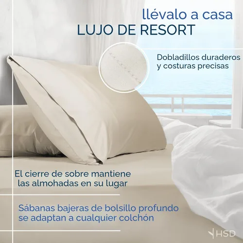 Vista 4 de Hotel Sheets Direct - Juego de sábanas 100% viscosa derivada de bambú tamaño individual - sábanas refrescantes con 1 funda de almohada 01-Blanco