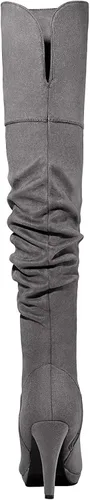 Vista 4 de DREAM PAIRS - Botas altas por encima de la rodilla para mujer, tacón grueso y plataforma
