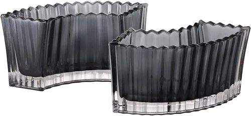 Vista 13 de MCMCNCUIU Jarrones de cristal para centros de mesa, jarrones de flores para centros de mesa de boda, jarrón de vidrio ámbar para flores, florero