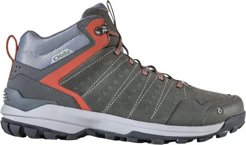 Vista 6 de Oboz Sypes Mid Leather B-Dry - Zapatos de senderismo para hombre, Algas