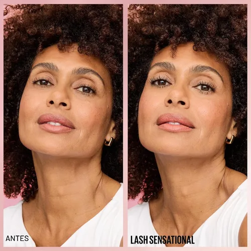 Vista 9 de Maybelline Lash Sensational - Máscara lavable, alargadora y voluminizadora para un efecto de abanico completo, negro más negro, 1 unidad Blackest