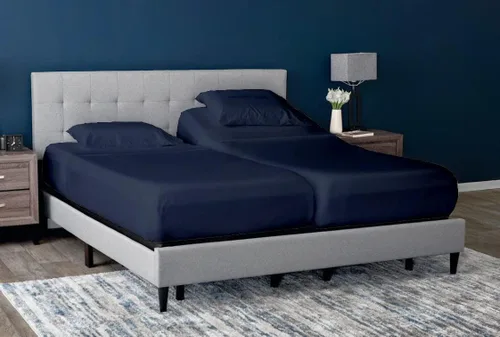 Vista 17 de Cottingon Juego de 5 sábanas divididas tamaño King para camas ajustables, juegos de ropa de cama 100% microfibra cepillada para camas de número