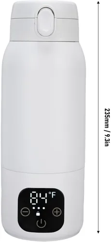 Vista 8 de Hervidor eléctrico de viaje, 16.9 fl oz, IPX6, inalámbrico, mini hervidor eléctrico portátil para agua hirviendo caliente, acero inoxidable 316