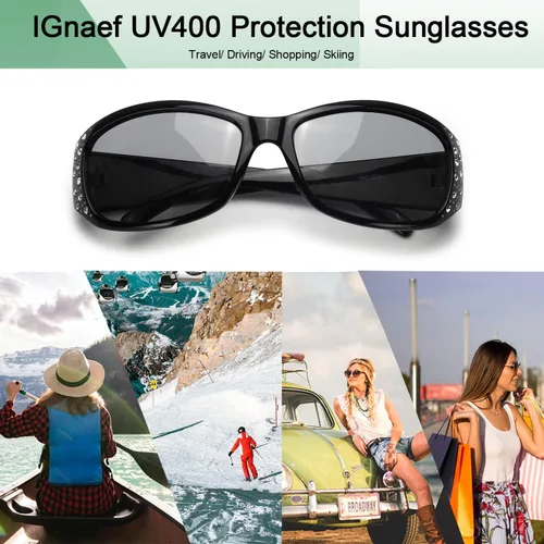 Vista 6 de IGnaef - Gafas de sol fotocromáticas para mujer con protección UV 100 polarizadas