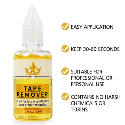 Vista 5 de Removedor de extensiones adhesivas, extensiones de cabello de acción rápida, pegamento de encaje para peluca, removedor de pegamento