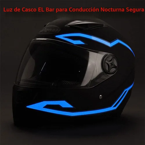Vista 7 de 4 luces para casco de motocicleta, luz de señal de conducción nocturna, luz EL, 3 modos de luz LED para casco, kit de accesorios de decoración
