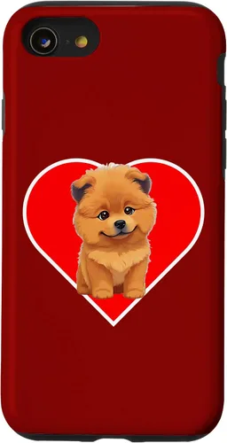 Vista 13 de iPhone 15 Cute Happy Chow Puppy Dog Cartoon Dog to Fall in Love Case