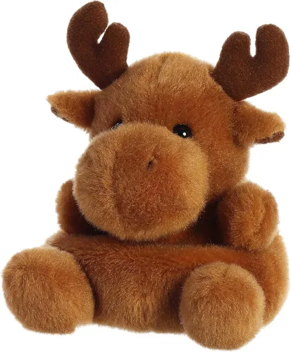 Vista 5 de Aurora® Adorable Palm Pals™ Cinnamon Moose™ - Peluche de muñeco de felpa coleccionable y divertido para niños y coleccionistas adultos - Perfecto