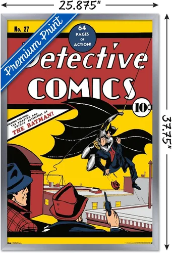 Vista 3 de Trends International 24 x 36 DC Comics Batman - Detective #1 Póster de pared, 36 pulgadas de largo x 24 pulgadas, versión con marco plateado